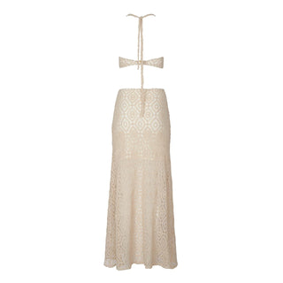 Soah - Vestido maxi feminino de crochê Kai