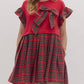 Entro - Bow Plaid Dress