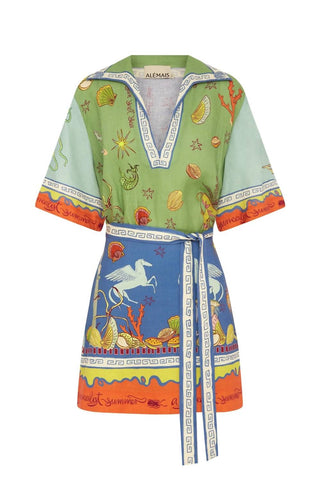 Alemais - Mini Vestido Surrealista de Verão V