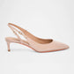 Santoni - Women's Audrey Patent Kitten Slingback Pumps