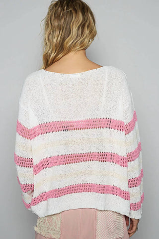 Pol - Stripe Lightweight Sweater Top