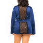 Oh La La Cheri - Saskia Satin & Lace Robe - Plus
