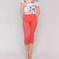 Charlie B - Cropped Twill Jeans With Snap Button Cuff Detail