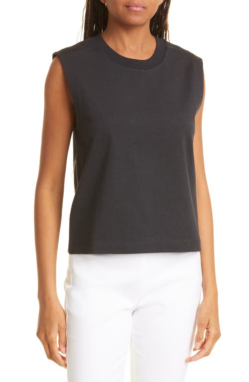 Club Monaco Cotton Muscle Tank in Black, Size Large