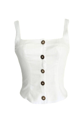 Soah - Top feminino em mistura de linho Elise