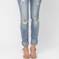 Judy Blue - High Waist Heavy Destroy Tall Skinny Denim Jeans