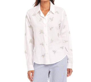 Karen Kane - Embellished Button-Up Shirt