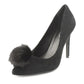 Charles David Pixie Suede Scarpin Clássico Bico Fino Preto Tamanho 7,5 Feminino