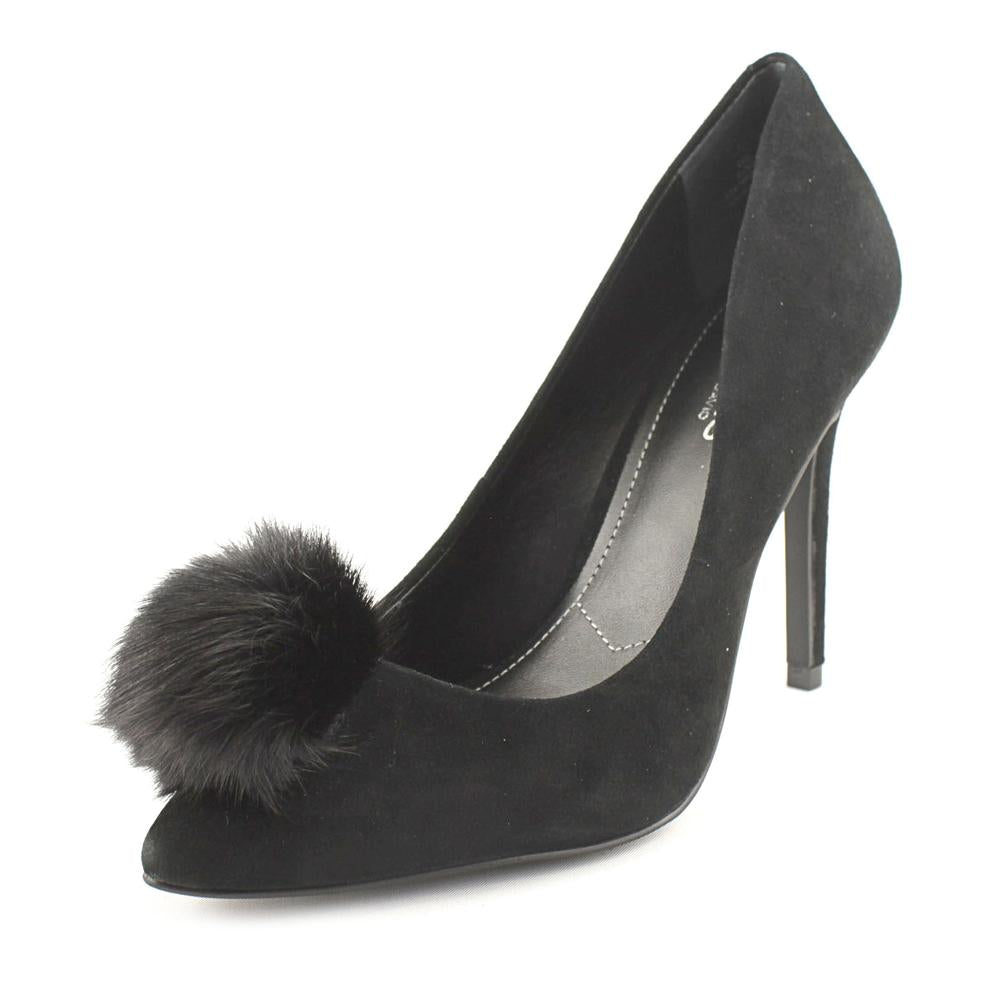 Charles David Pixie Suede Scarpin Clássico Bico Fino Preto Tamanho 7,5 Feminino
