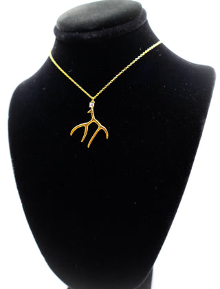 Colar Elegância de Chifre Dourado