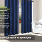 Cortina de janela de seda sintética com ilhós sólidos de 2 painéis J&amp;V TEXTILES com tratamento de 84" de comprimento