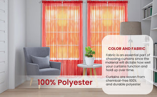 J&V TEXTILES 4-Pack Value: Solid Sheer Window Curtain Panels