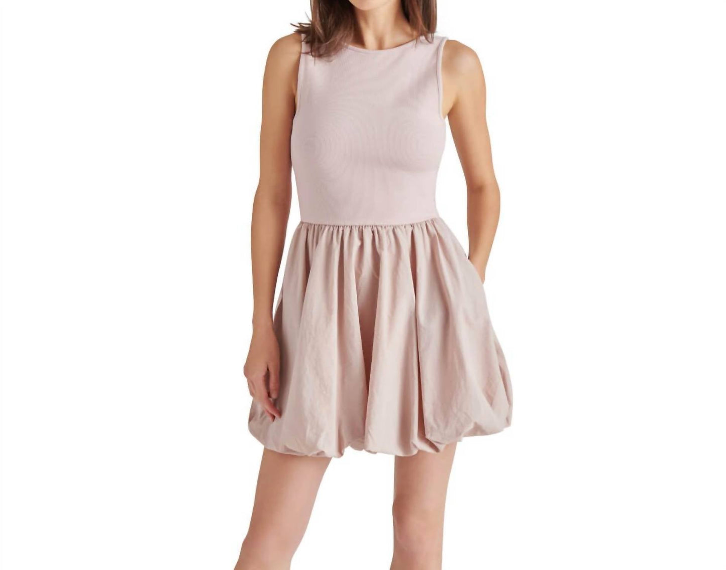 Steve Madden - Palermo Mixed Media Bubble Hem Sleeveless Dress