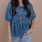 Aaron & Amber - Denim Bow Tie Shirt