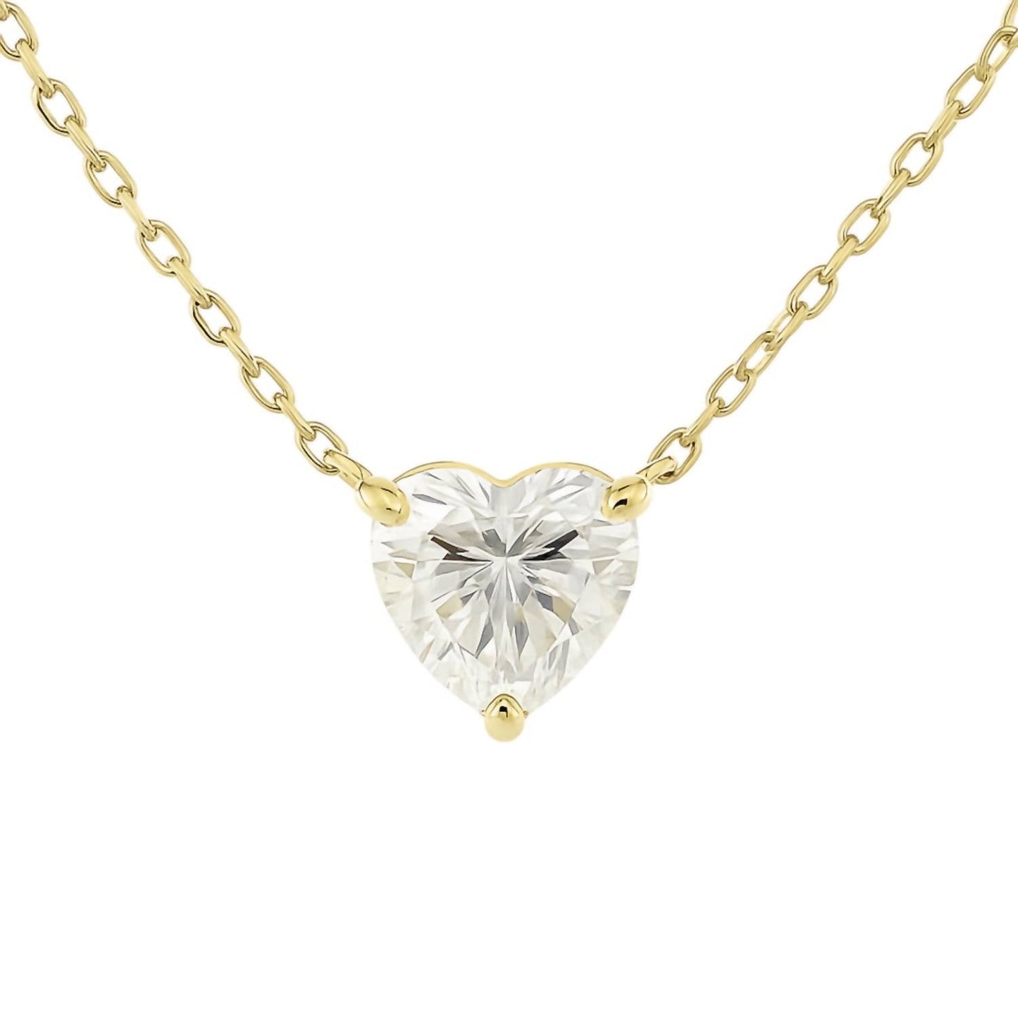 Allyanna Gifts - Women's Moissanite Heart Solitaire Necklace