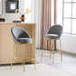 Celano Indoor Metal Upholstered Barstool Set of 2
