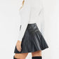 Kancan - Milicent Mid Rise Faux Leather Skirt