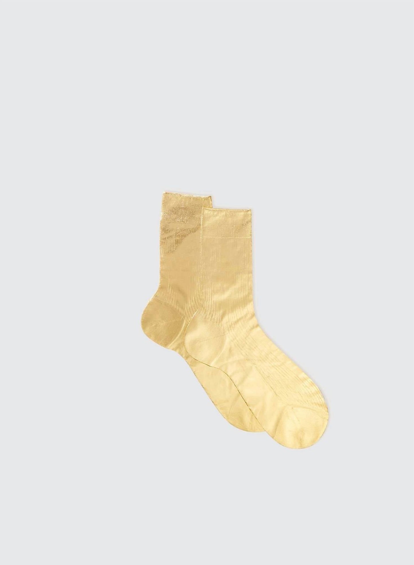 Maria La Rosa - Women's One Ribbed Laminated Metallic Socks