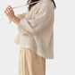 Amente - Textured Peasant Blouse