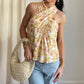 Lucy Paris - Thora Floral Halter Top