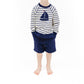 Angel Dear - Stripe Terry Sweatshirt And Short Set
