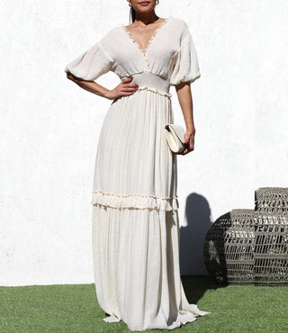 Dress Day - Smocked Woven Maxi Dress