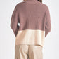 Elan - Vivianne Color Block Mock Neck