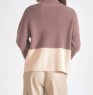 Elan - Vivianne Color Block Gola simulada