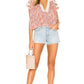 Free People - Leilani Floral Print Peasant Crochet Boho Blouse