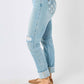 Judy Blue - Boyfriend Mid Rise Star Pocket Jeans