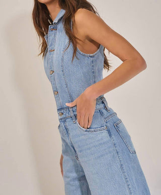 Bucketlist - Collared Wide Leg Jumpsuit