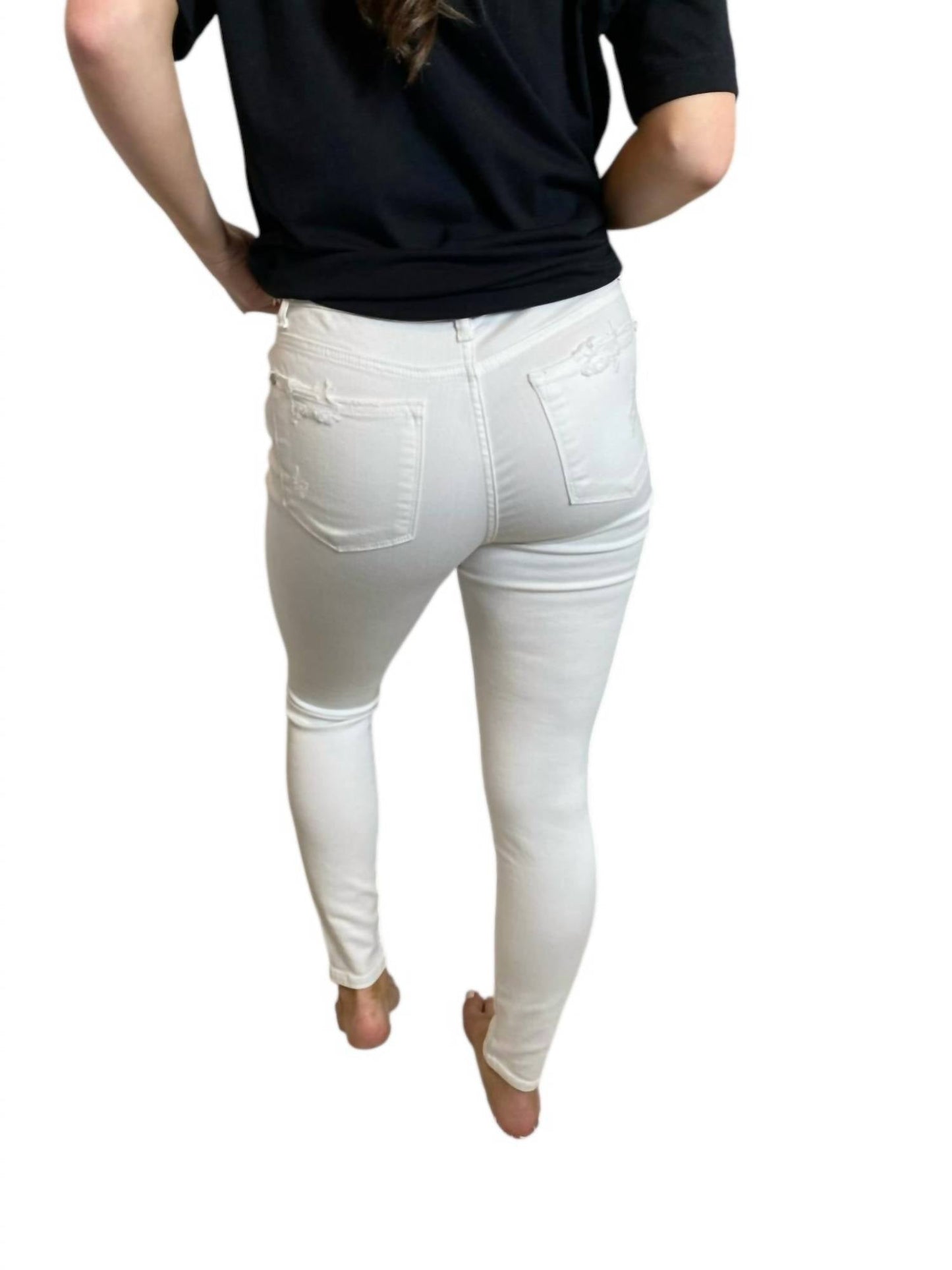 Judy Blue - Mid Rise Skinny Destroyed Jeans