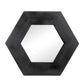 Hexagon Mirror With Natural Wood Frame