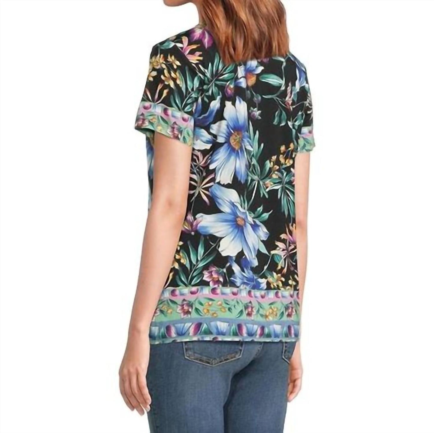 Johnny Was - JANIE FAVORITE SHORT SLEEVE HENLEY