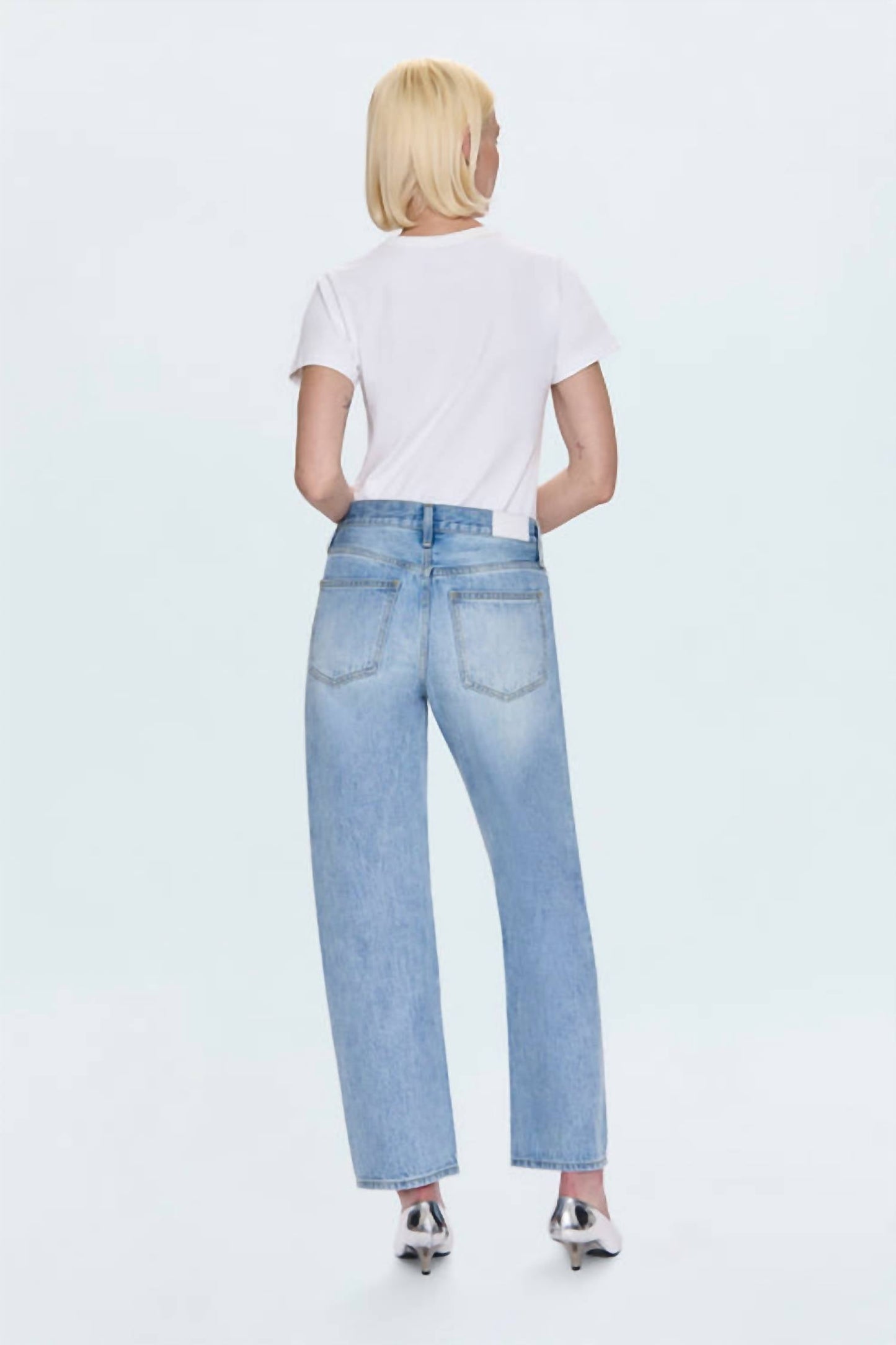 Pistola - Lexi Mid Rise Bowed Straight Jeans