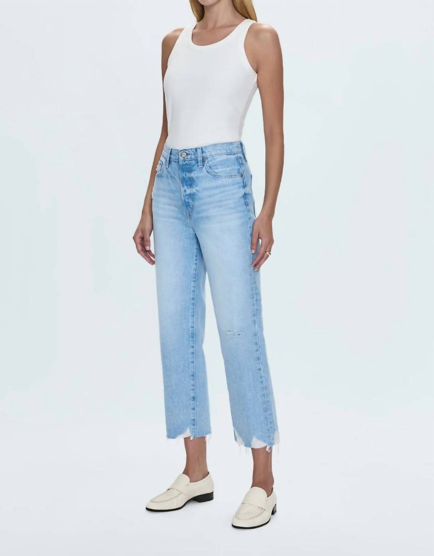 Pistola - Cassie Crop Super High Rise Straight Denim