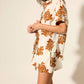 Kivari - Inza Print With Rick-rack Trim Details Shirt