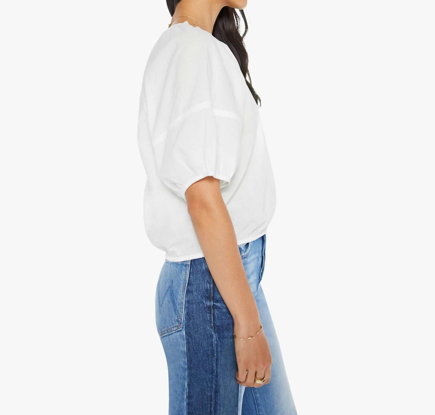 Mother - Crewneck Balloon Sleeves Blouse
