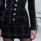 Generation Love - Kendra Windowpane Tweed Mini Skirt