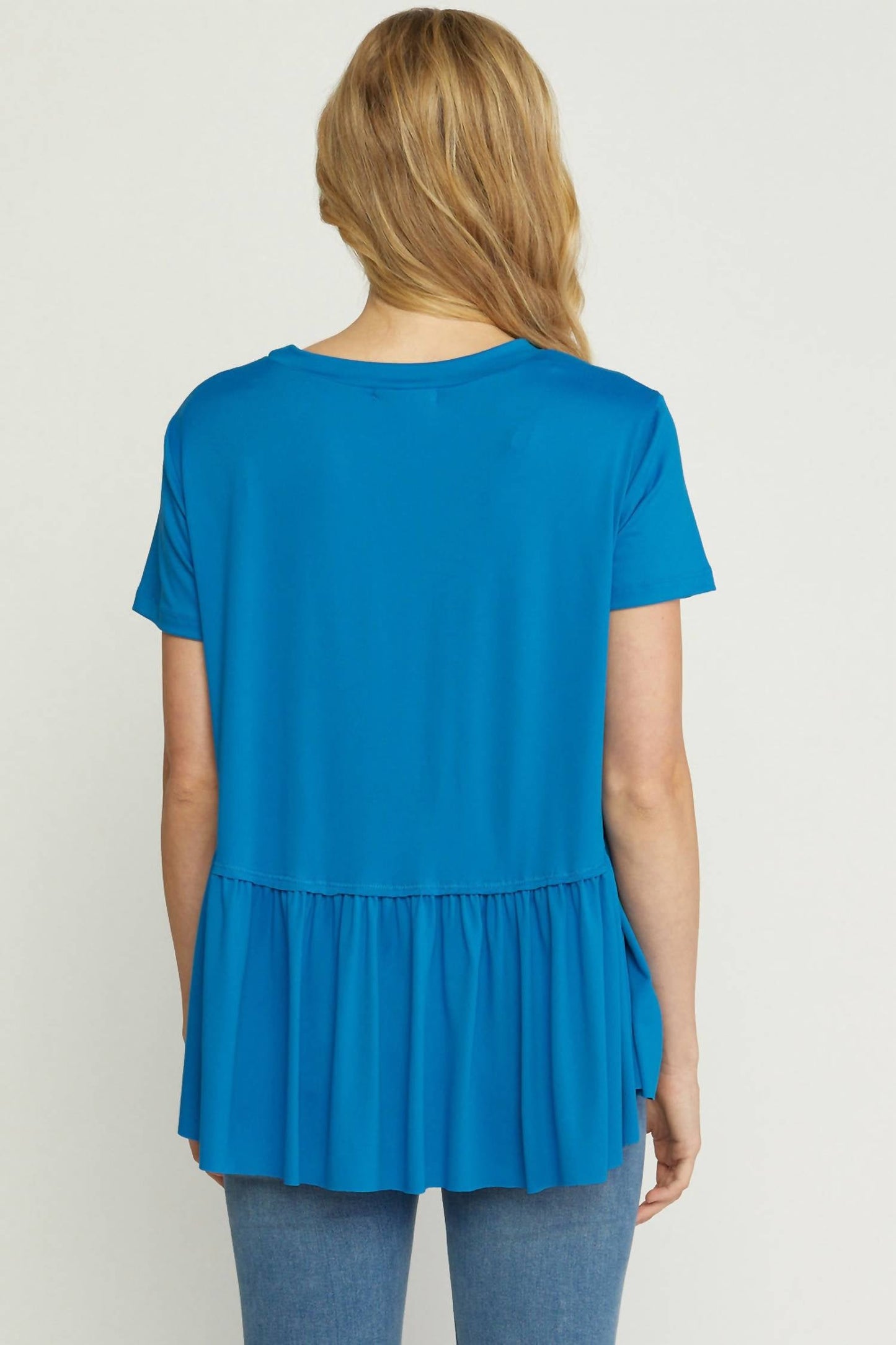 Entro - Short Sleeve Peplum Top