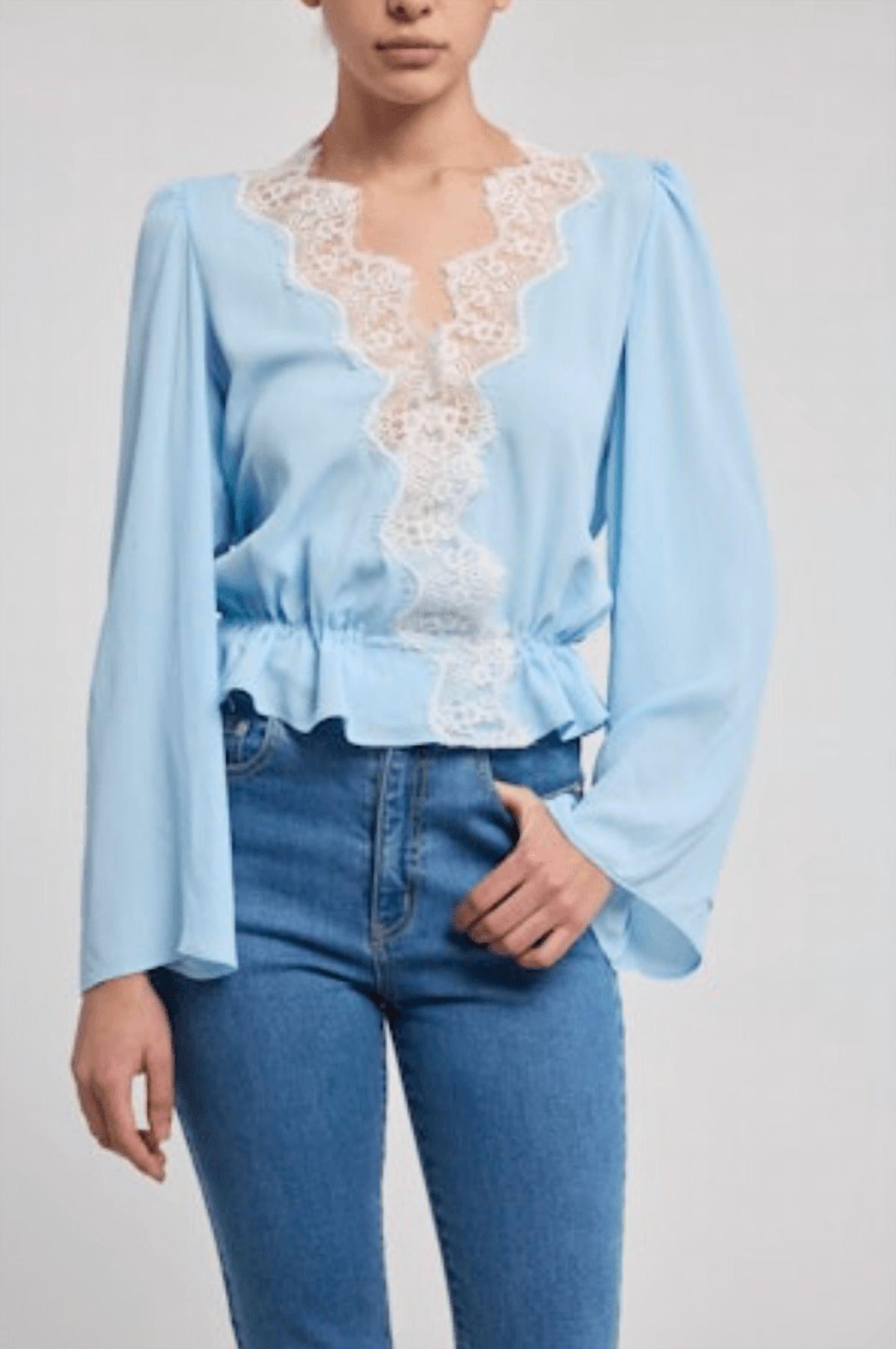 Generation Love - Flippa Georgette Lace Combo Blouse