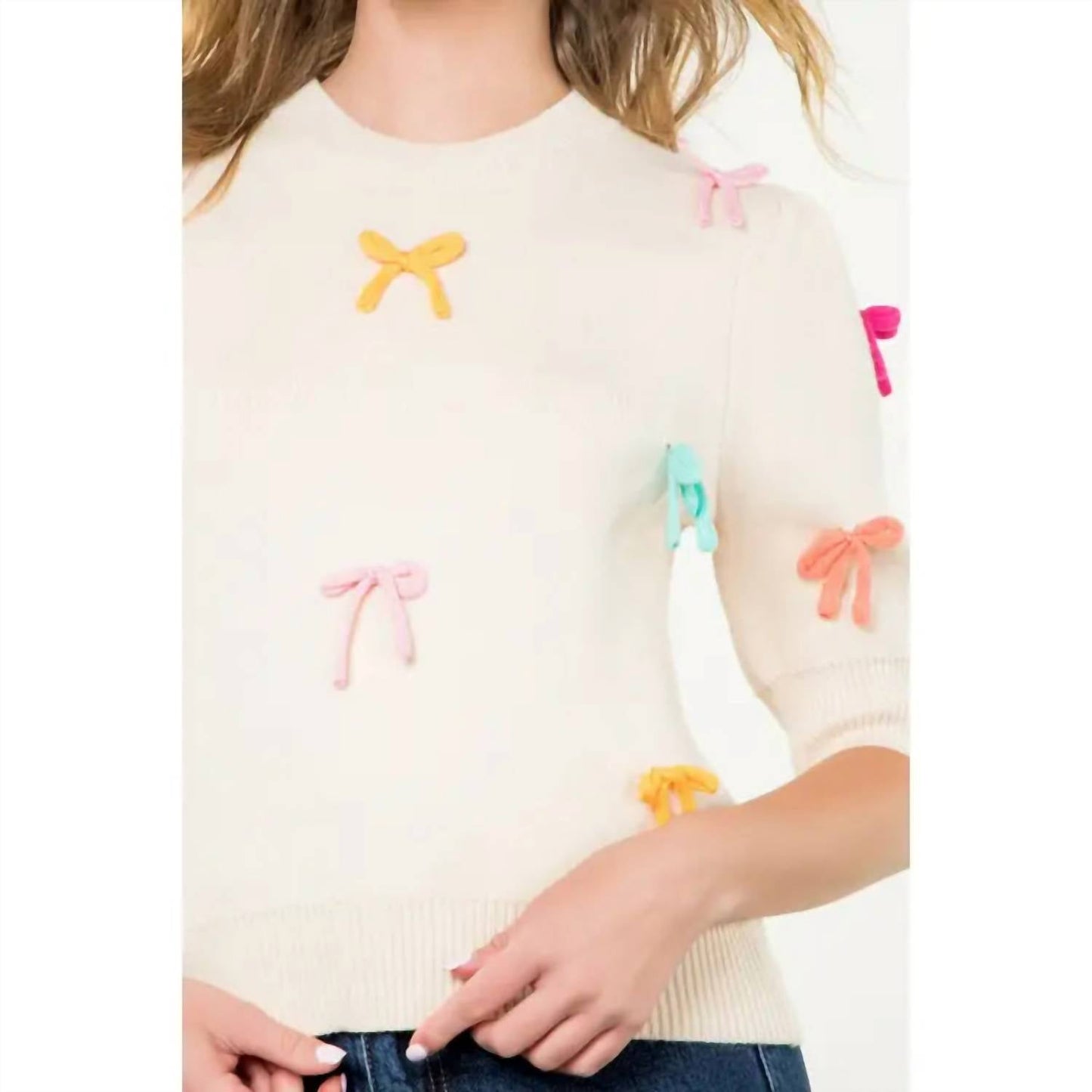 Thml - Colorful Bow Knit Top