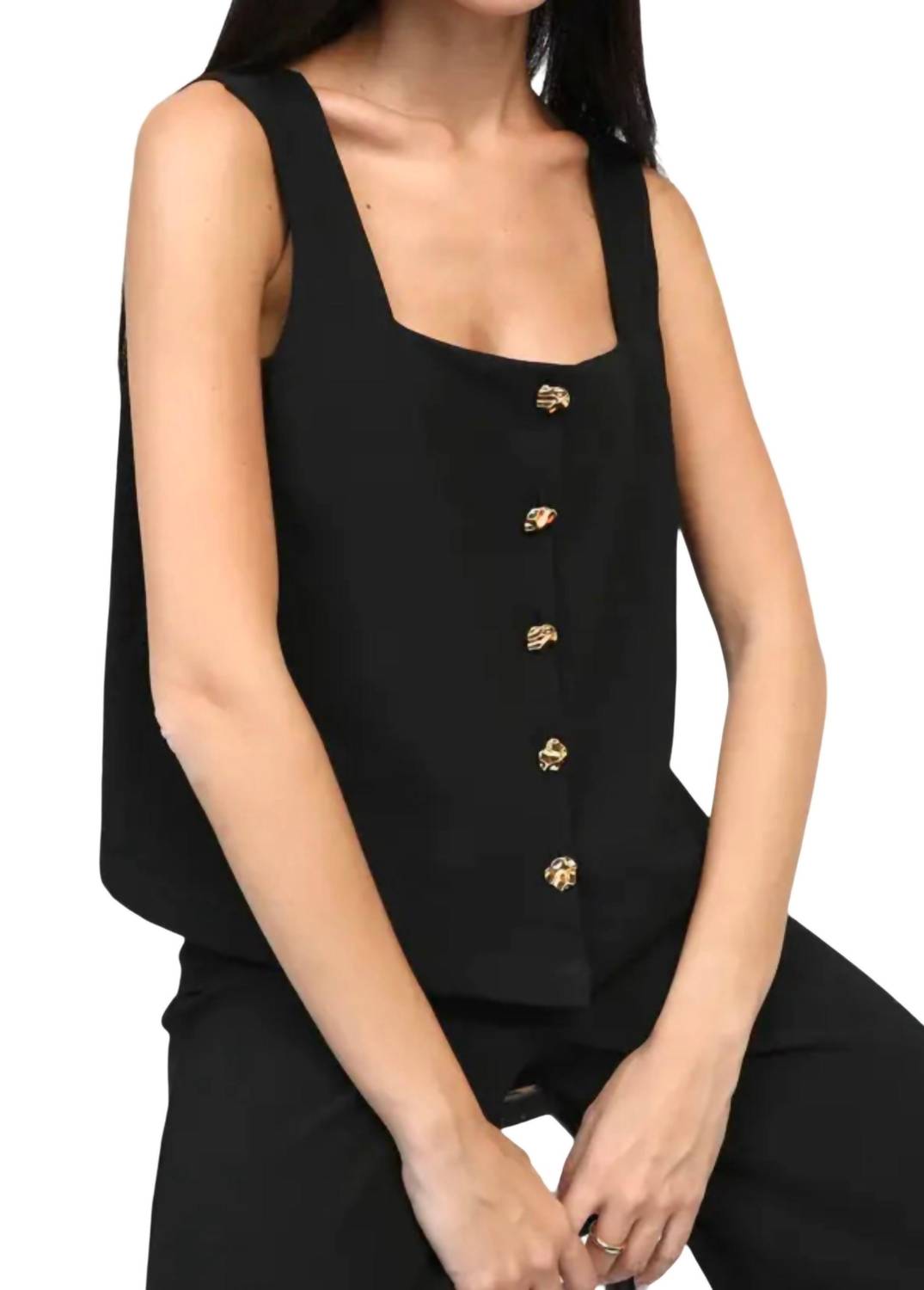 An'Ge - Kuba Square Neck Top