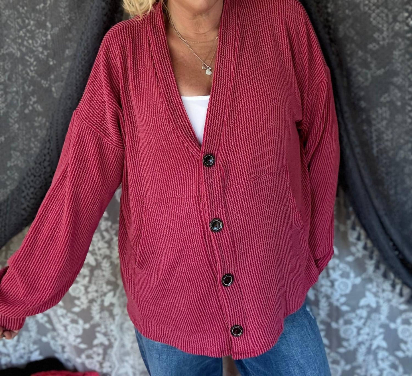 7Th Ray - Sweet Elegance Ribbed Sweater