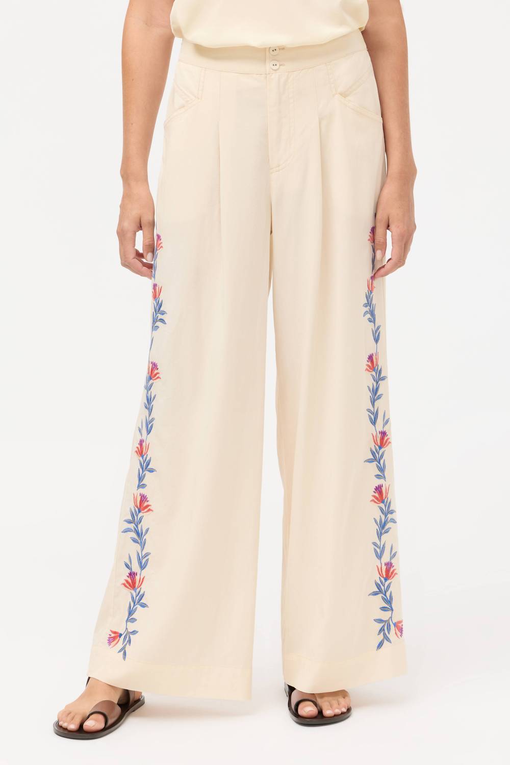 Johnny Was - ELIZABETH WIDE LEG PLEAT PANT