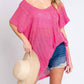 Trendsi - GeeGee Short Sleeve Side Slit Knit Cover Up Dress