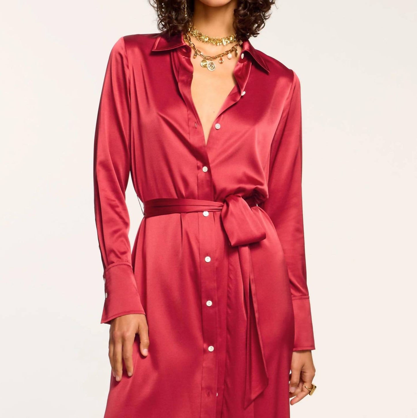 Ramy Brook - Victoria Silk Button Down Midi Dress