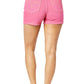 Judy Blue - HIGH WAIST GARMENT DYED EMBROIDERY DENIM SHORT