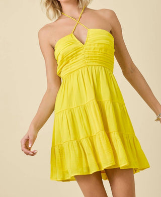 Day + Moon - Veronica Ruched Tiered Mini Dress