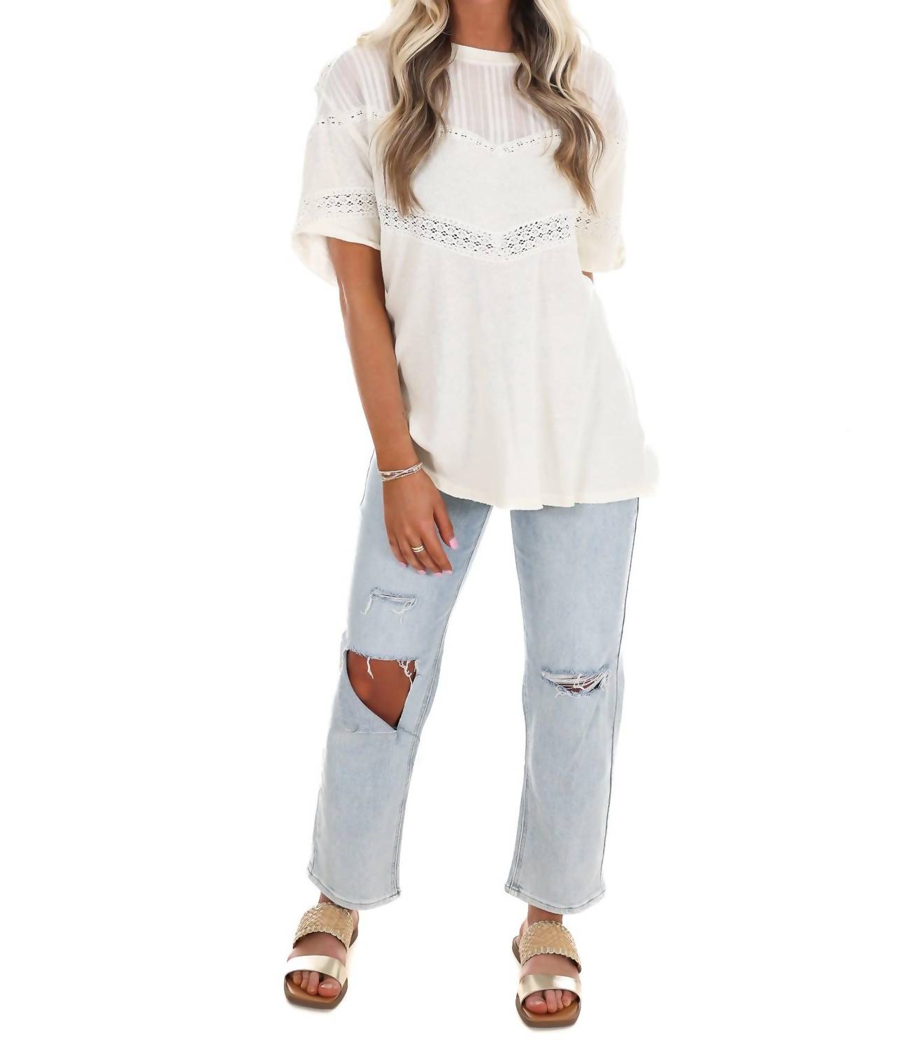 Free People - Dorothy Short Sleeve Tee